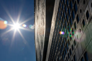 the sun shines brightly through the windows of a building - Forensic Testing